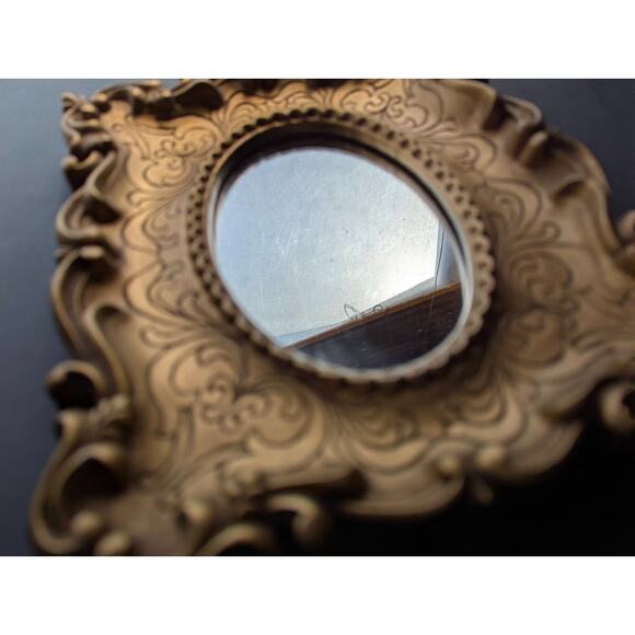 Vintage Ornate Gold Mirror, vertical or horizonal Maximalist Hollywood Regency - Picture 2 of 4